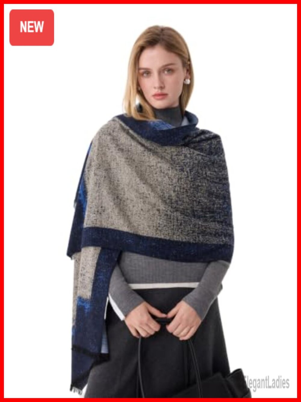 100% Mulberry Silk Wrap for Women 71x24 Jacquard Pashmina Shawl